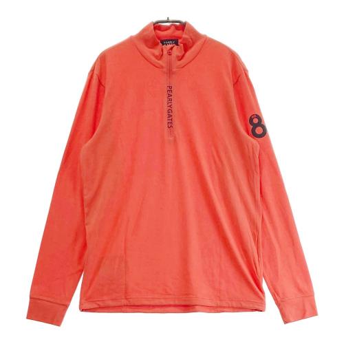 サイズ：5 PEARLY GATES パーリーゲイツ  ハーフジップ長袖Tシャツ ボーダー柄 ネイビー系 [240101371890] ゴルフウェア メンズ ストスト PEARLY GATES パーリーゲイツ ハーフジップ長袖Tシャツ ボーダー