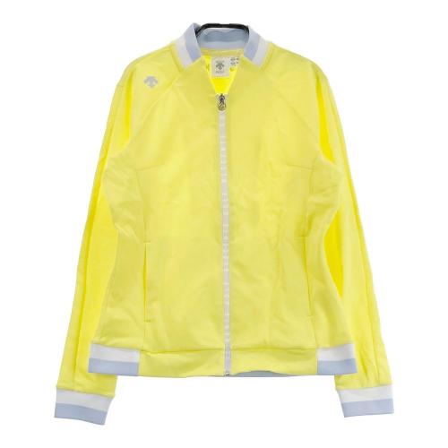 サイズ：S DESCENTE GOLF デサントゴルフ  長袖ジップジャケット プリント  イエロー系 [240101418786] ゴルフウェア レディース ストスト DESCENTE GOLF デサントゴルフ 長袖ジップジャケット プリント