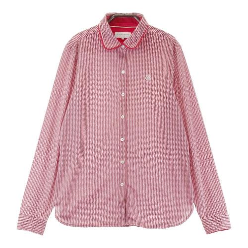 サイズ：L ST ANDREWS セントアンドリュース  長袖ポロシャツ  レッド系 [240101433069] ゴルフウェア レディース ストスト ST ANDREWS セントアンドリュース 長袖ポロシャツ レッド系