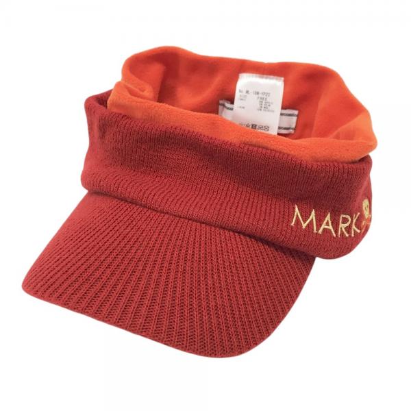 MARK&LONA マークアンドロナ ニット サンバイザー レッド系