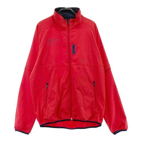 サイズ：LL CALLAWAY キャロウェイ  2way ジップジャケット 千鳥柄 レッド系 [240101427572] ゴルフウェア メンズ ストスト CALLAWAY キャロウェイ 2way ジップジャケット 千鳥柄 レッド系