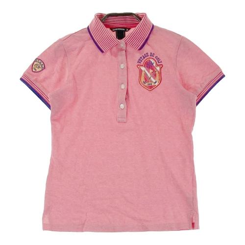 サイズ：40 ZOY ゾーイ 071682030 半袖ポロシャツ  レッド系 [240101416505] ゴルフウェア レディース ストスト ZOY ゾーイ 071682030 半袖ポロシャツ レッド系 サイズ：40
