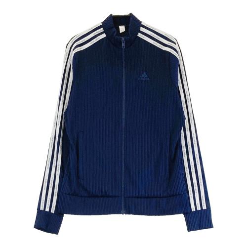 美品！adidas レディース ゴルフジャケット ネイビー/ホワイト OTサイズ adidas アディダス ジップパーカー ネイビー×白 ボーダー