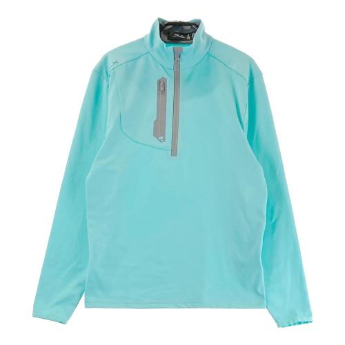 RLX ラルフローレン 裏地付き ハーフジップ ニットセーター ブルー系