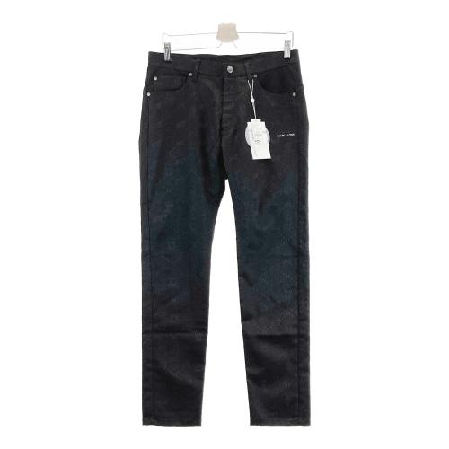 MARK&LONA マークアンドロナ ストレッチパンツ 総柄 ブラック系