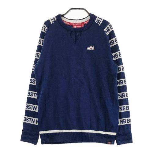 ニューバランスゴルフ ウール混 ニット 裏地付 ネイビー サイズ5 NEW BALANCE GOLF ニューバランス 裏地付 ウール混 ニットジップ