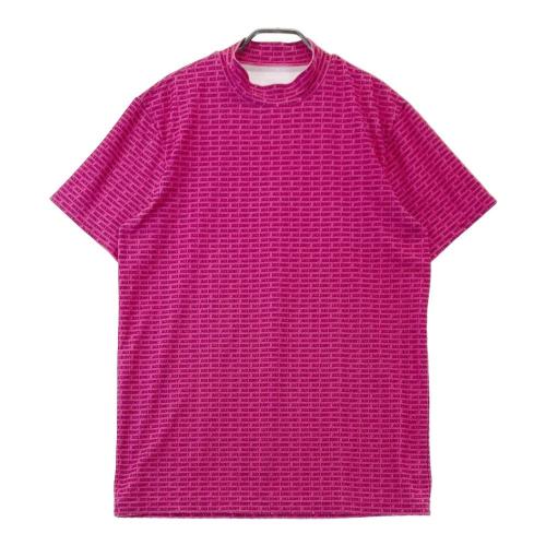 5サイズL ピンク メンズ モックネック 半袖 ジャックバニー ゴルフウエア 5サイズL ピンク メンズ モックネック 半袖 ジャックバニー