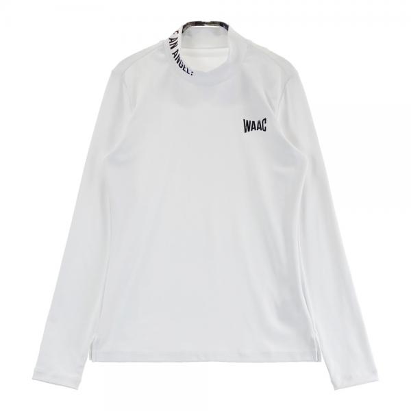 サイズ：1 WAAC ワック 072234054 2023年 裏起毛 ハイネック 長袖Tシャツ  ホワイト系 [240101398823] ゴルフウェア レディース ストスト WAAC ワック 072234054 2023年 裏起毛 ハイネック 長袖Tシャツ
