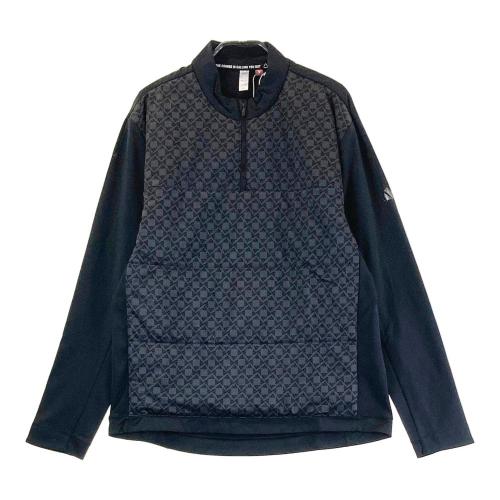 サイズ：L ADIDAS GOLF アディダスゴルフ 2024年モデル Frost Guard 中綿切替 ハーフジップ 長袖ジャケット 総柄 ブラック系 [240101493795] ゴルフウェア メンズ ストスト ADIDAS GOLF アディダスゴルフ 2024年モデル Frost Guard 中綿