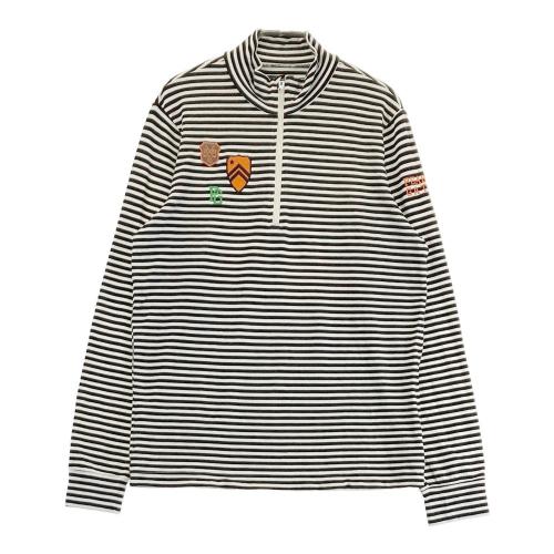 サイズ：3 PEARLY GATES パーリーゲイツ  ハーフジップ長袖Tシャツ  ネイビー系 [240101432205] ゴルフウェア メンズ ストスト サイズ：3 PEARLY GATES パーリーゲイツ ハーフジップ長袖T