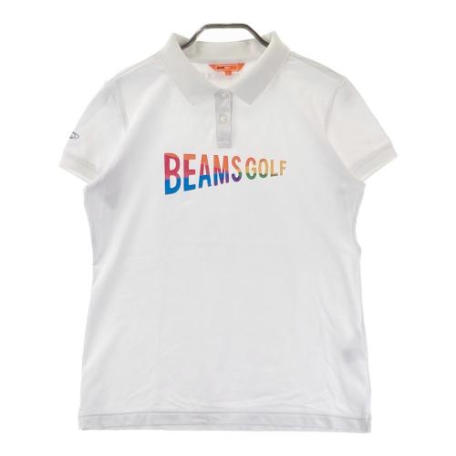 BEAMS GOLF ビームスゴルフ 半袖ポロシャツ ワッペン ホワイト系