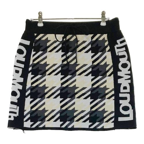 【美品】ラウドマウス LOUD MOUTH セットアップ 千鳥柄 ブラック系 M LOUD MOUTH ラウドマウス 蓄熱 ニットスカート 千鳥 ブラック系 サイズ
