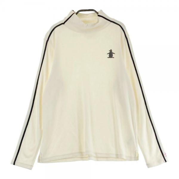 サイズ：M MUNSING WEAR マンシングウェア  ハイネック 長袖Tシャツ  ホワイト系 [240101431133] ゴルフウェア メンズ ストスト MUNSING WEAR マンシングウェア 2024年モデル ハイネック長袖T