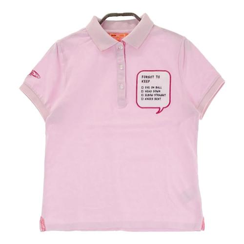 サイズ：L BEAMS GOLF ビームスゴルフ  襟付 半袖Tシャツ  ピンク系 [240101498197] ゴルフウェア レディース ストスト BEAMS GOLF ビームスゴルフ 襟付 半袖Tシャツ ピンク系 L ゴルフ