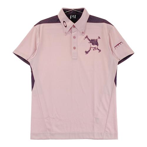 OAKLEY オークリー 434181JP 半袖ポロシャツ スカル刺繍 ピンク系