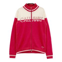 サイズ：L CALLAWAY キャロウェイ  フード付 ジップジャケット  レッド系 [240101421650] ゴルフウェア レディース ストスト CALLAWAY(キャロウェイ) ジャケット・ブルゾン｜中古ゴルフ