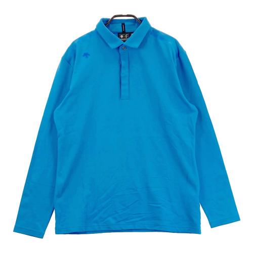 DESCENTE GOLF デサントゴルフ 長袖ポロシャツ ブルー系 サイズ：O