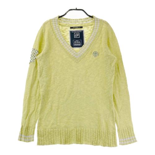 サイズ：38 ZOY ゾーイ  Vネック ニットセーター  ブルー系 [240101426661] ゴルフウェア レディース ストスト ZOY ゾーイ Vネック ニットセーター ブルー系 サイズ：38 ランク