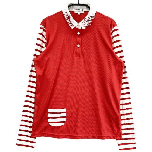 サイズ：2 PICONE CLUB ピッコーネクラブ  半袖ポロシャツ  ホワイト系 [240101449159] ゴルフウェア レディース ストスト サイズ：2 PICONE CLUB ピッコーネクラブ 半袖ポロシャツ