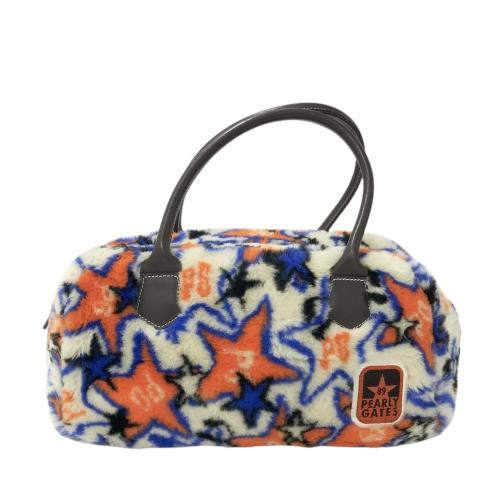 PEARLY GATES パーリーゲイツ ボア カートバッグ 総柄 ホワイト系  
