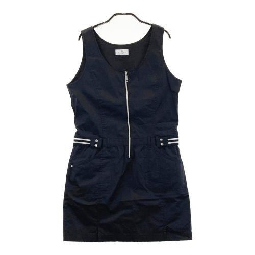 サイズ：M MUNSING WEAR マンシングウェア  ジップ ノースリーブワンピース  ブラック系 [240101354563] ゴルフウェア レディース ストスト MUNSING WEAR マンシングウェア ジップ ノースリーブワンピース
