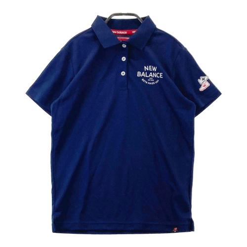 NEW BALANCE GOLF ニューバランス 半袖ポロシャツ 総柄 ネイビー