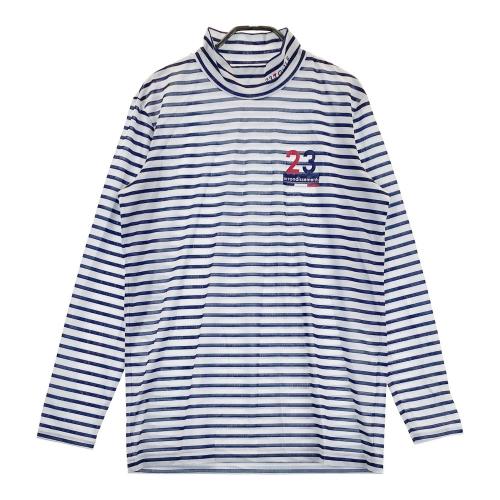 サイズ：M 23区GOLF ニジュウサンクゴルフ  モックネック 長袖Tシャツ ワッペン ボーダー柄 ホワイト系 [240101439654] ゴルフウェア メンズ ストスト 楽天市場】23区GOLF ニジュウサンクゴルフ モックネック 長袖T