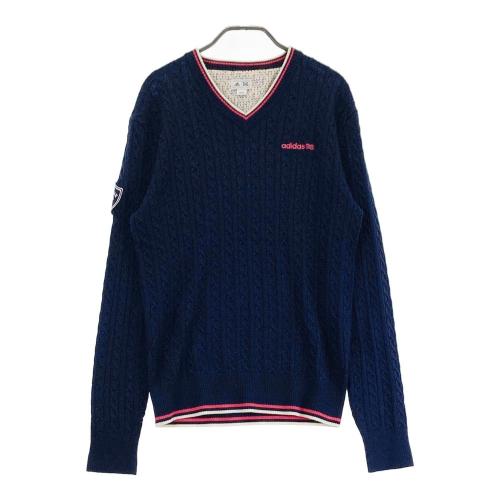 ADIDAS GOLF アディダスゴルフ Vネック ニットセーター ネイビー