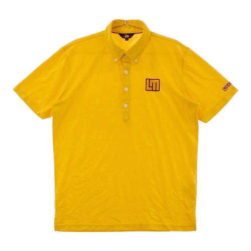 サイズ：XXL LOUD MOUTH ラウドマウス  半袖ポロシャツ ボタンダウン シャガデリック柄 イエロー系 [240101467046] ゴルフウェア メンズ ストスト LOUD MOUTH ラウドマウス 半袖ポロシャツ ボタンダウン シャガ