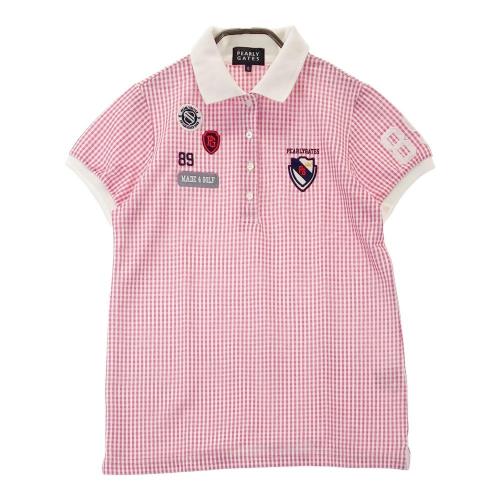 PEARLY GATES パーリーゲイツ ストレッチ パンツ チェック柄 ピンク系