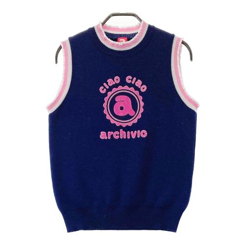 ARCHIVIO アルチビオ ウール混 タートルネック ファーベスト オレンジ