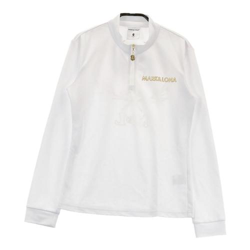 MARK&LONA マークアンドロナ 長袖ハーフジップTシャツ ホワイト