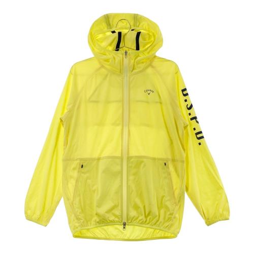 サイズ：1 PEARLY GATES パーリーゲイツ 055-272965 フード付 ニット ジップジャケット バナナ 総柄 イエロー系 [240101426451] ゴルフウェア レディース ストスト PEARLY GATES パーリーゲイツ 055-272965 フード付 ニット