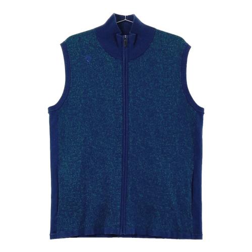 DESCENTE GOLF デサントゴルフ ニット ジップベスト 総柄 レッド DESCENTE GOLF デサントゴルフ ニット ジップベスト 総柄 レッド