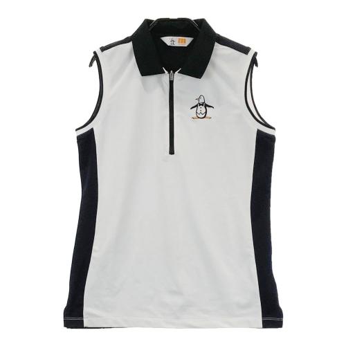 サイズ：M MUNSING WEAR マンシングウェア  ジップ ノースリーブワンピース  ブラック系 [240101354563] ゴルフウェア レディース ストスト MUNSING WEAR マンシングウェア ジップ ノースリーブワンピース