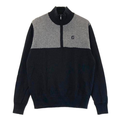 RLX ラルフローレン 裏地付き ハーフジップ ニットセーター ブルー系