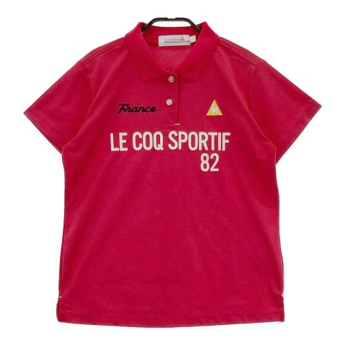 LE COQ GOLF ルコックゴルフ 半袖ポロシャツ レッド系 サイズ：L