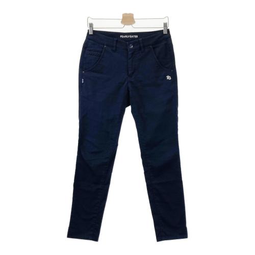 パーリーゲイツ　異素材切り替えストレッチパンツ　サイズ4　ネイビー　美品 パーリーゲイツ 異素材切り替えストレッチパンツ サイズ4