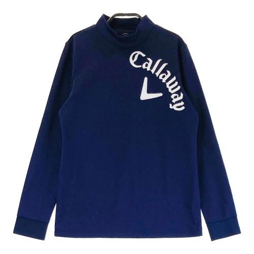 独創的 CALLAWAY ネイビー 袖ロゴ長袖Tシャツ ハイネック キャロウェイ メンズウェア