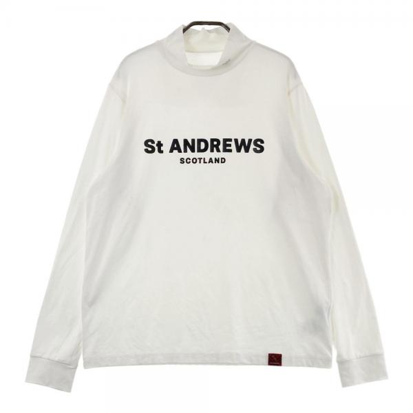 サイズ：LL ST ANDREWS セントアンドリュース 2024年モデル ハイネック 長袖Tシャツ  ホワイト系 [240101415905] ゴルフウェア メンズ ストスト ST ANDREWS セントアンドリュース 2024年モデル ハイネック 長袖