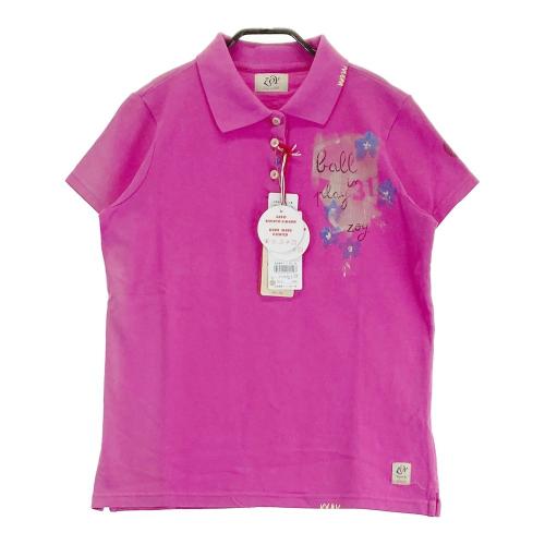 ZOY ゾーイ 071694020 長袖タートルネックTシャツ 総柄 ピンク系