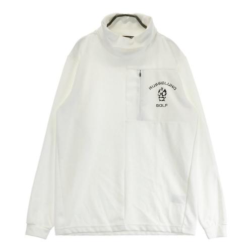 サイズ：4 RUSSELUNO ラッセルノ 2024年モデル タートルネック長袖Tシャツ ルチャ  ホワイト系 [240101417381] ゴルフウェア メンズ ストスト RUSSELUNO ラッセルノ 2024年モデル タートルネック長袖Tシャツ