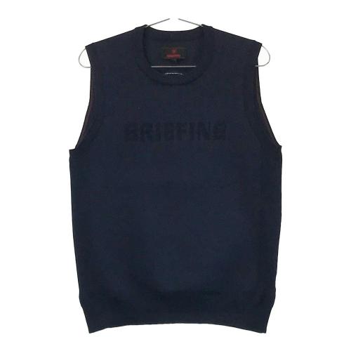 サイズ：M BRIEFING GOLF ブリーフィング  ウール ハーフジップ 長袖Tシャツ  ネイビー系 [240101432720] ゴルフウェア メンズ ストスト BRIEFING GOLF ブリーフィング ウール ハーフジップ 長袖Tシャツ