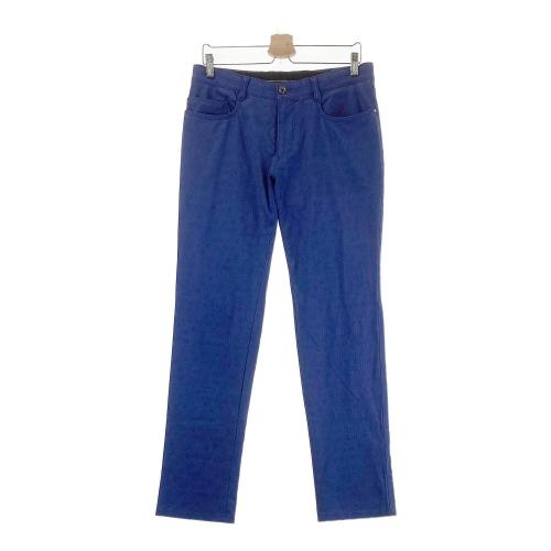 新品タグ付LANVIN SPORT ブルー 長袖ポロシャツ LANVIN SPORT ストレッチスウェード長袖シャツ【アウトレット