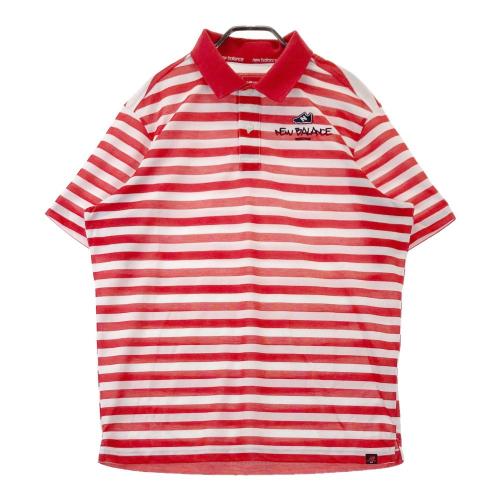 サイズ：5 NEW BALANCE GOLF ニューバランス  半袖ポロシャツ  レッド系 [240101459085] ゴルフウェア メンズ ストスト NEW BALANCE GOLF ニューバランス 半袖ポロシャツ レッド系