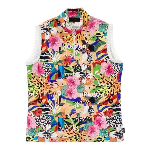 サイズ：3 DANCE WITH DRAGON ダンスウィズドラゴン  ハーフジップ 長袖Tシャツ チビドラ  ブラック系 [240101418191] ゴルフウェア メンズ ストスト サイズ：2 DANCE WITH DRAGON ダンスウィズドラゴン ハーフ