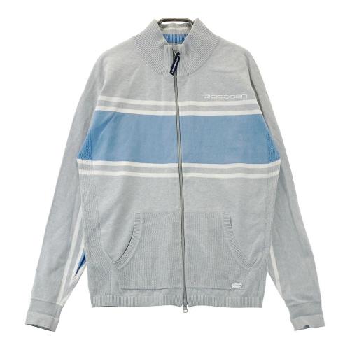 サイズ：M ROSASEN ロサーセン 044-57213 ニット ジップジャケット  グレー系 [240101418765] ゴルフウェア メンズ ストスト ROSASEN ロサーセン 044-57213 ニット ジップジャケット グレー