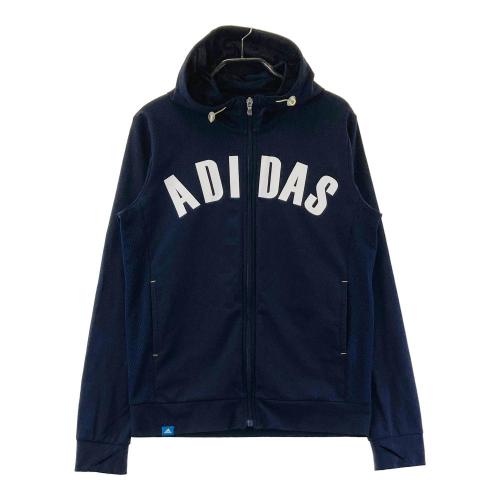 サイズ：M ADIDAS GOLF アディダスゴルフ ; HG1671 ニット ジップパーカー 総柄 ネイビー系 [240101429861] ゴルフウェア レディース ストスト ADIDAS GOLF アディダスゴルフ ; HG1671 ニット ジップパーカー
