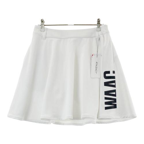 WAAC ホワイト プリーツスカート 23サイズ WOMEN アシンメトリープリーツスカート ホワイト