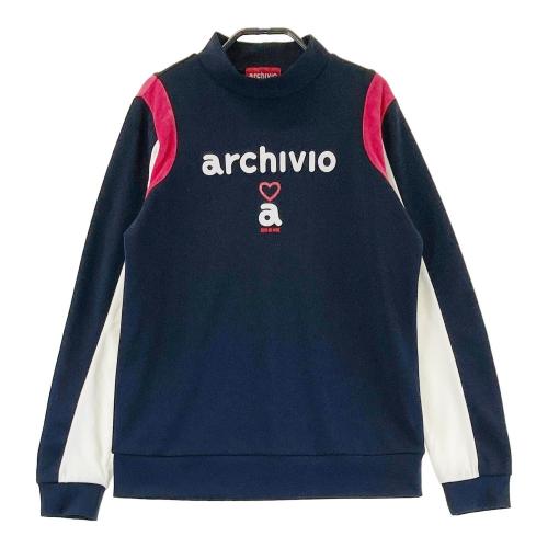 ARCHIVIO アルチビオ ハイネック長袖Tシャツ ネイビー系 サイズ